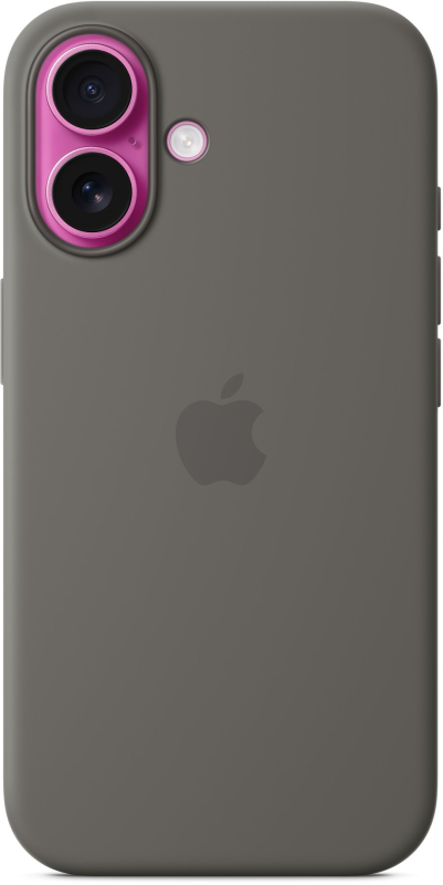 Чехол Apple для iPhone 16 Silicone with MagSafe, серый